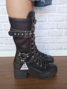 ⭐Converse Chuck 70 De Luxe Heel XXHi Buckles Heels 9.5 Men's Boots Brown A15659C